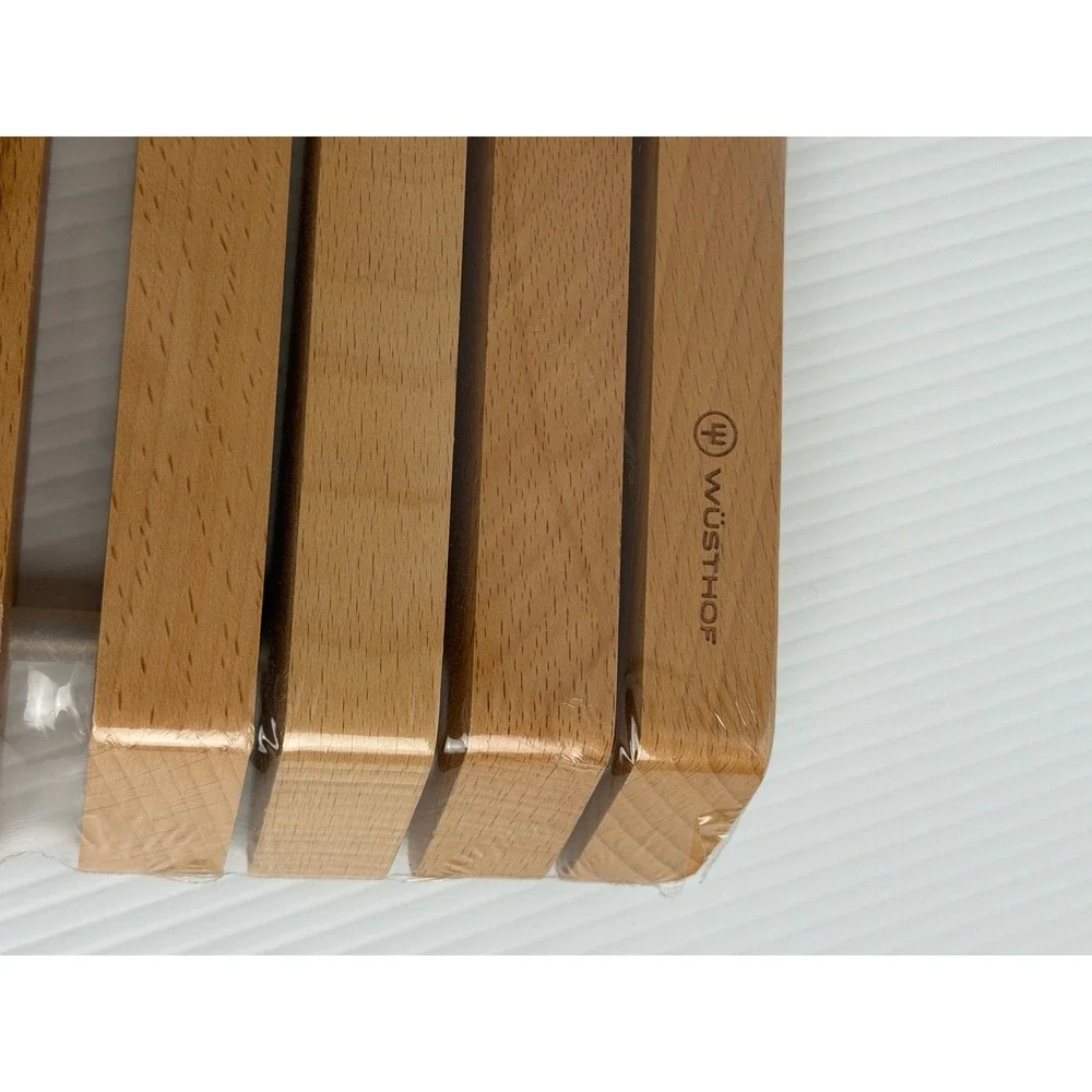 New Wusthof In-Drawer Knife Organizer 14 Slot Beechwood Storage Tray